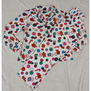 Kate Spade New York sz XL 2pc Pajama Set assorted candy knit top bottoms 3478